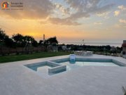 Rethymno Kreta, Rethymno, modernes freistehendes ebenerdiges Haus mit priv. Pool und Meerblick zu verkaufen  Haus kaufen